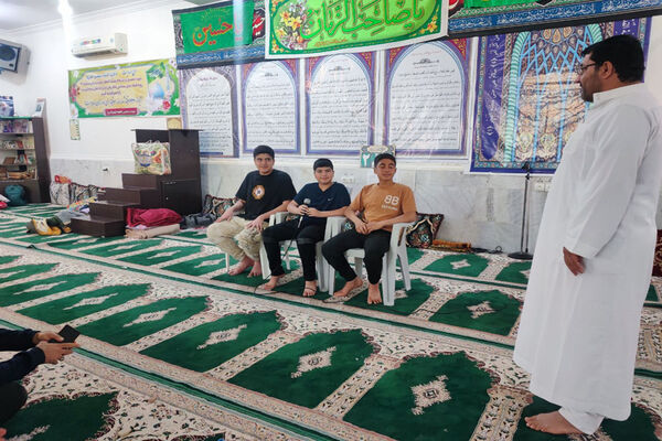 اعتکاف دانش‌آموزی پسران در مسجد النبی (ص) شهرستان جم
