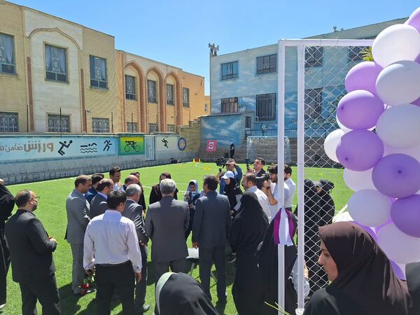 افتتاح زمین چمن هنرستان تربیت بدنی محمد شهرستانی ناحیه ۶ مشهد