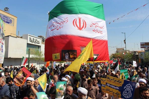 همنوایی مردم قم با فلسطین در راهپیمایی آخرین جمعه ماه رمضان