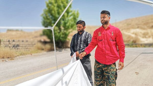 آموزش چادرزنی و برپایی کمپ امدادی به فراگیران هلال احمر در مارگون