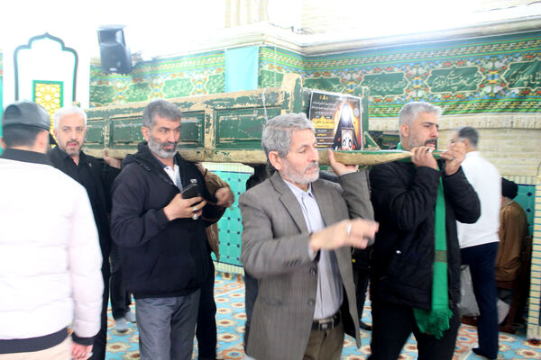 مراسم تشییع مادر شهید «حسین بی‌تا» در قم