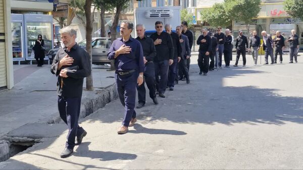 مراسم سوگواری و عزاداری خیابانی ۲۸ صفر در اهر 