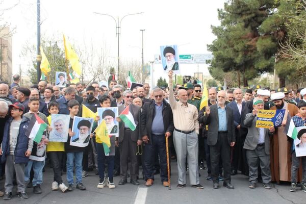 راهپیمایی روز جهانی قدس در شهرستان سمنان 