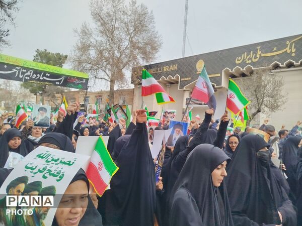 حماسه سازی مردم مقتدر و ولایتمدار شهرستان نیشابور در راهپیمایی روز قدس