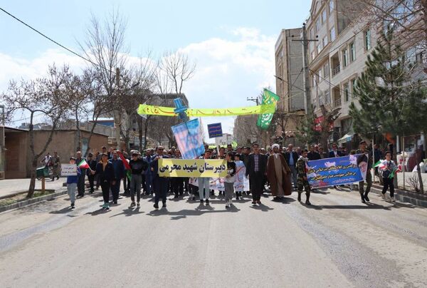 راهپیمایی روز قدس در شهرستان سرعین