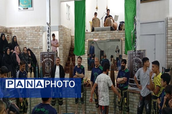 جشن امتیازدهی سالانه ورزشکاران به مناسبت روز فرهنگ پهلوانی و ورزش زورخانه ای در گود باستانی شهر بار 