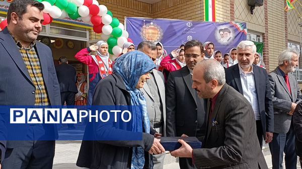 افتتاحیه آموزشگاه ۱۲ کلاسه‌ یاسمن خاکباز ۲ شهرستان نیشابور