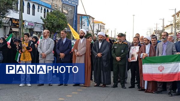 تجمع مردم شهرستان نور در حمایت از عملیات وعده صادق