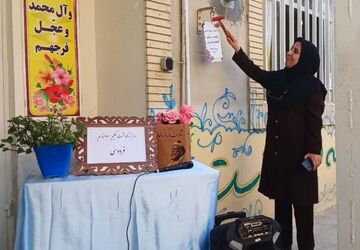 شاهنامه‌خوانی دانش‌آموزخبرنگار پانا در مدرسه نمونه دولتی فدک