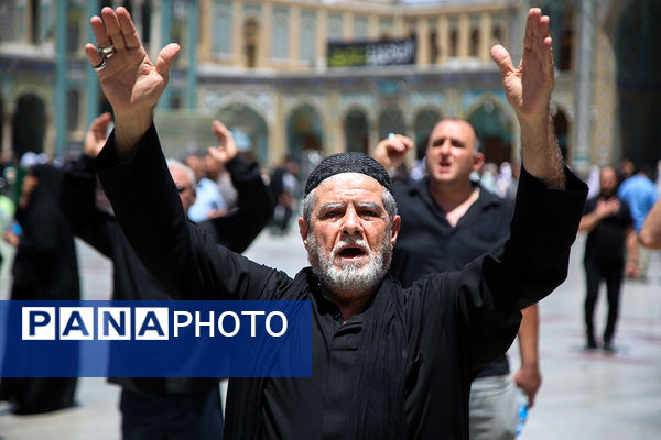 عرض تسلیت دسته‌های عزاداری سالروز شهادت امام باقر(ع) به کریمه اهل بیت