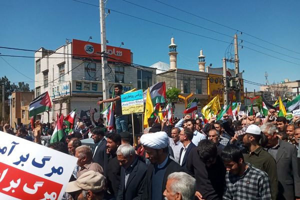 حضور باشکوه مردم رباط‌کریم در راهپیمایی روز قدس 