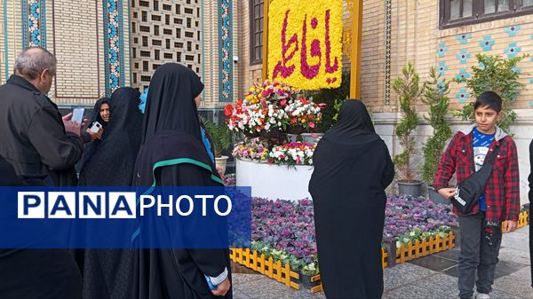 گل آرایی و چراغانی حرم رضوی 