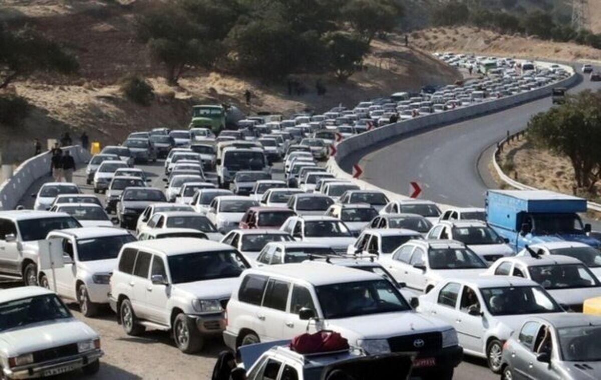 ترافیک سنگین در محور چالوس
