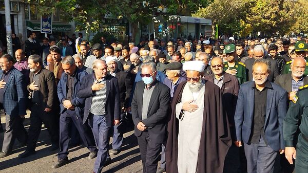 تشییع پیکر جانباز شهید علی فتح آبادی در نیشابور 
