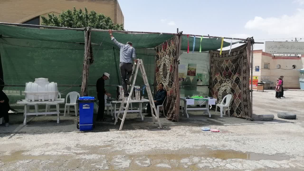 برپایی موکب عاشورایی اربعین حسینی در شیروان
