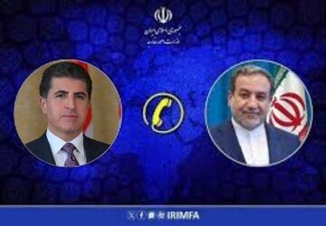 گفت‌وگوی تلفنی وزیر امور خارجه با رئیس اقلیم کردستان عراق