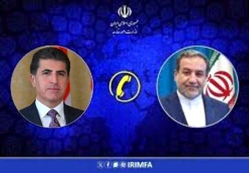 گفت‌وگوی تلفنی وزیر امور خارجه با رئیس اقلیم کردستان عراق