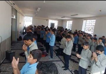 افتتاح نمازخانه در دبیرستان پسرانه شهید ذاکری شهرستان زارچ 