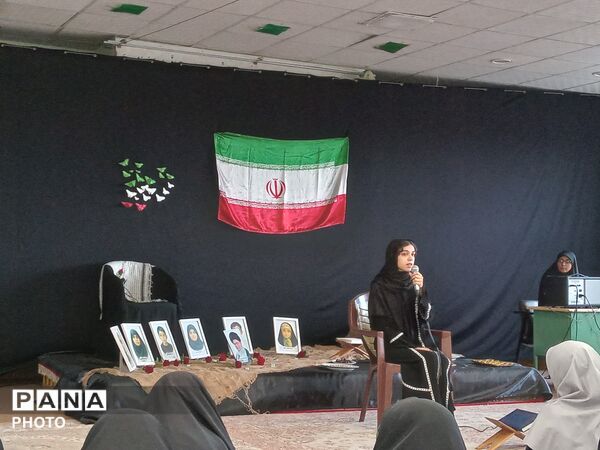 مراسم اربعین شهادت امام خامنه‌ای (قدس سره) و دختران میناب در نیشابور 