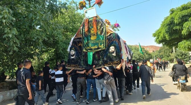 مراسم عاشورای حسینی در شهر خرو