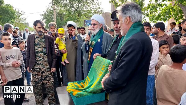 حضور خادمان حرم امام رضا (ع) در روستای آبنیه