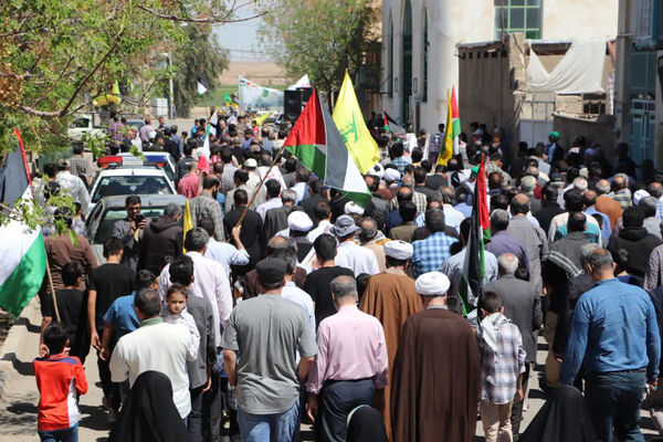 راهپیمایی روز قدس در شهر قنوات قم