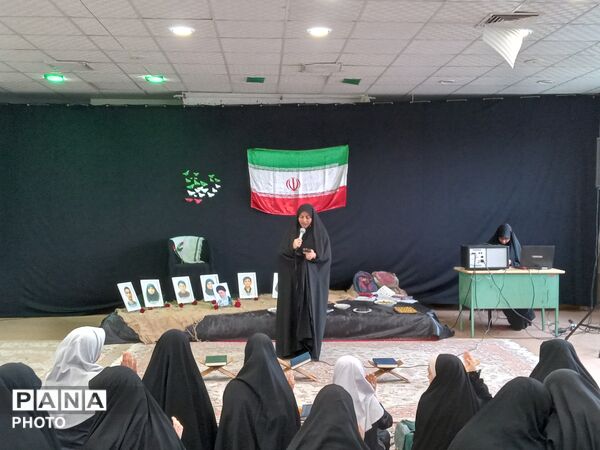 مراسم اربعین شهادت امام خامنه‌ای (قدس سره) و دختران میناب در نیشابور 