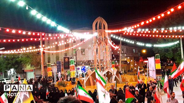مراسم عزاداری شب های دهه اول محرم در شهرستان درگزین با حضور عزاداران شهر شاهنجرین
