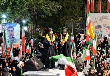 رجزخوانی روسای شورای دانش‌آموزی دختران شهرستان کاشمر و خلیل‌آباد در تجمعات شبانه