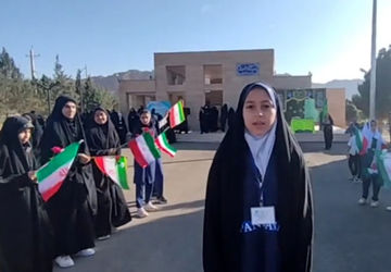 استقبال از دانش‌آموزان دختر شرکت‌کننده در مسابقات قرآن شمال استان فارس