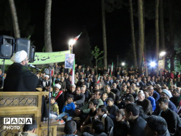 خروش مردم  خلیل آباد در حمایت از رزمندگان اسلام