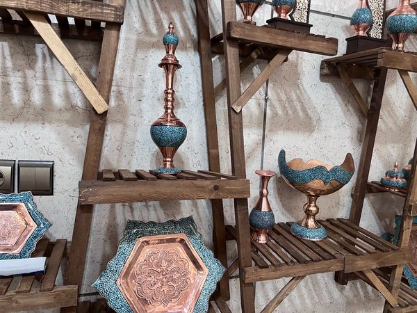 افتتاحیه غرفه فیروزه کوبی در بازارچه صنایع دستی شهرکرد