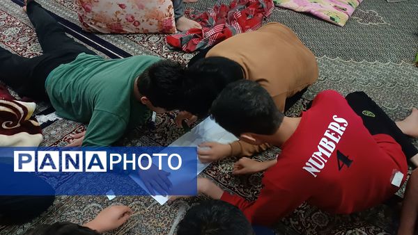 ساخت پل ماکارونی توسط معتکفین اعتکاف دانش آموزی سه روز در بهشت