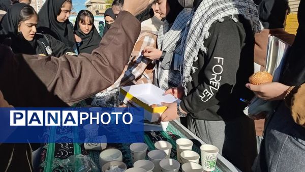 برپایی موکب به‌مناسبت شهادت حضرت زهرا(س) در مدرسه نمونه حجاب