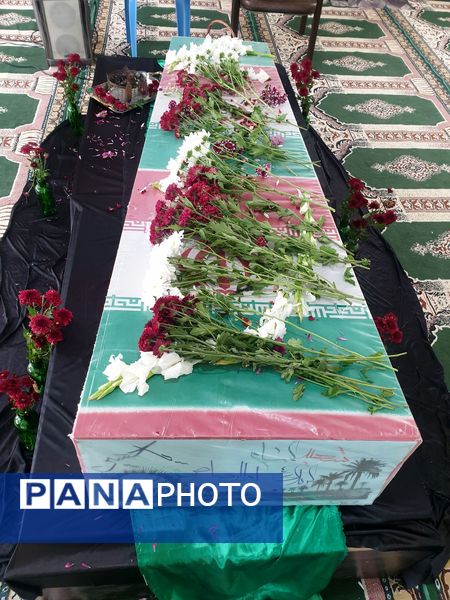 مراسم تشییع پیکر شهید گمنام در مدرسه علامه طباطبایی منطقه پردیس