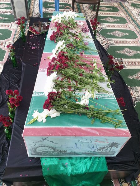 مراسم تشییع پیکر شهید گمنام در مدرسه علامه طباطبایی منطقه پردیس