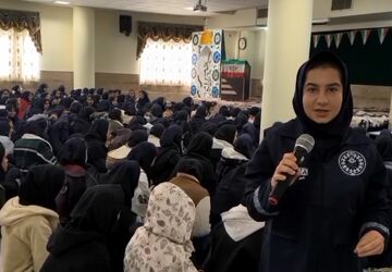 روایت پانا از صبحگاه قانون اساسی در هنرستان نمونه میرجلیلی
