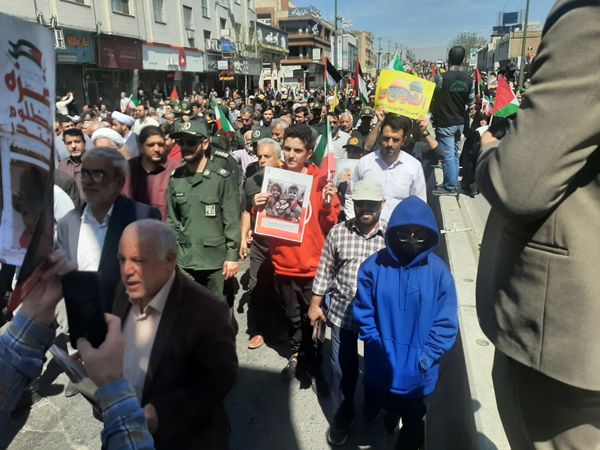 راهپیمایی روز قدس در شهر قزوین 