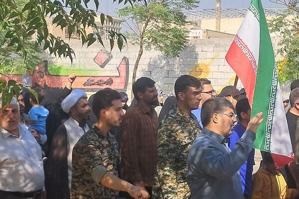 همبستگی مردم ولایتمدار نسیم‌شهر در راهپیمایی علیه رژیم صهیونیستی