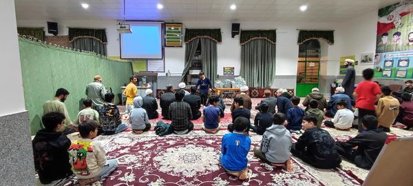 حضور ۷٠ دانش‌آموز  معتکف در مسجد امام رضا(ع)، رضا آباد شرقی شیروان