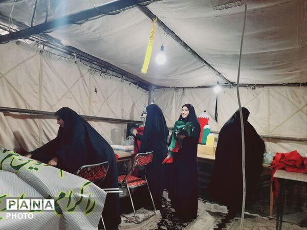 موکب دبستان سرای امید در پاتوق نوجوان مبارز تفت