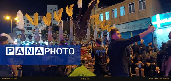 حرکت دسته عزاداری چلچراغ زنجان