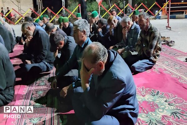 مراسم عزاداری ششمین شب از ماه محرم الحرام در حسینیه شهدای شهر بار