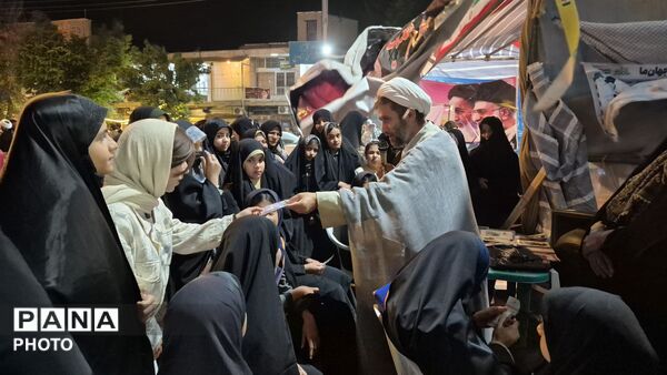 حضور دانش‌آموزان در موکب سازمان دانش‌آموزی 