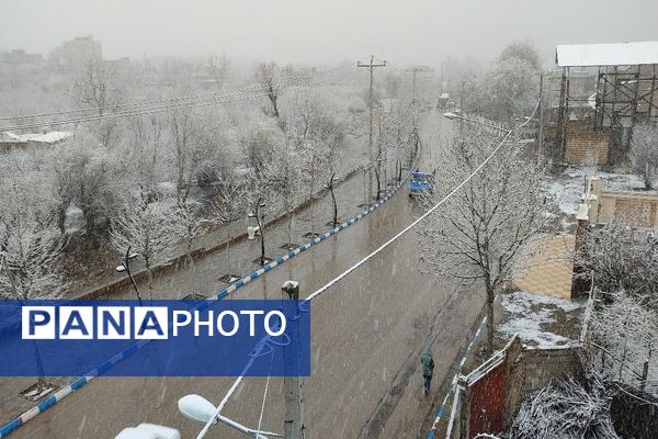 بارش باران و برف الهی در نوروز ۱۴۰۴ در شهر زیبای بار 