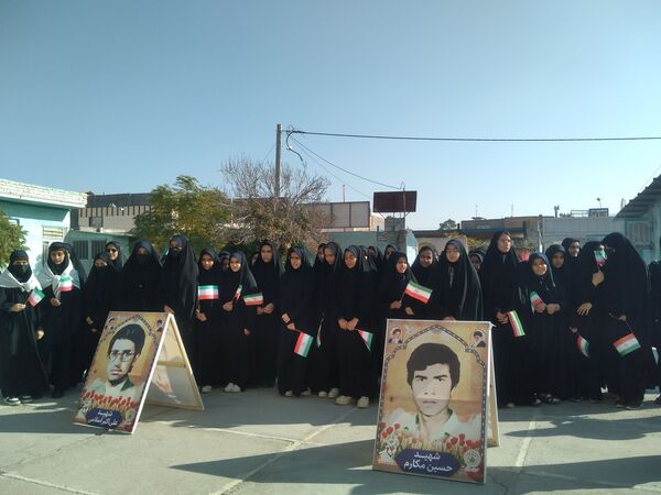 مراسم وداع با شهید گمنام در دبیرستان غیر دولتی شهید صحرایی