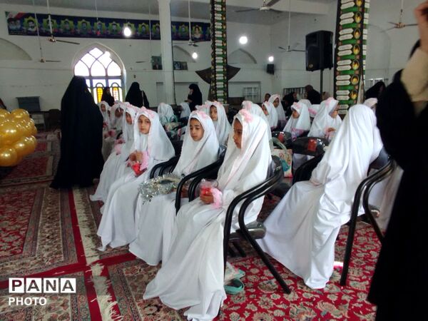 جشن تکلیف دختران کلاس سوم در روستای سعدالدین شهرستان خلیل آباد