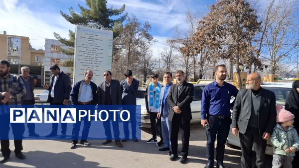 بدرقه دانش‌آموزان پسر عمره‌گذار کهگیلویه و بویراحمد 