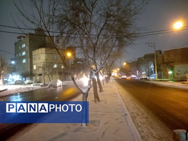 بارش برف در شهر مشهد 