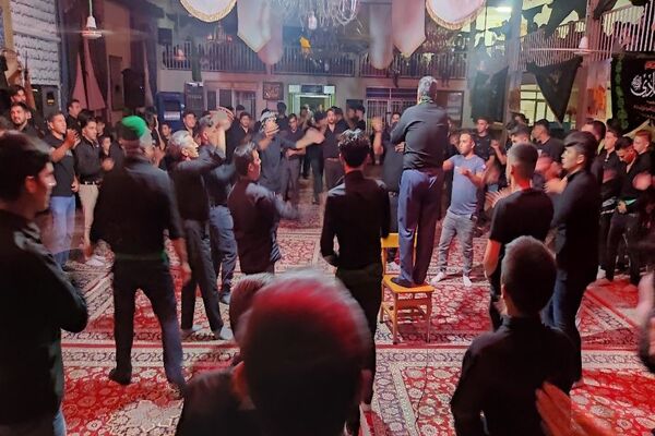 مراسم عزاداری شب تاسوعای حسینی در مسجد جامع شهر بار